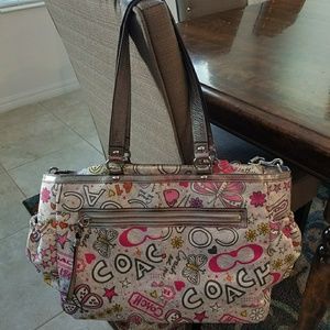Authentic Coach Poppy diaper tote